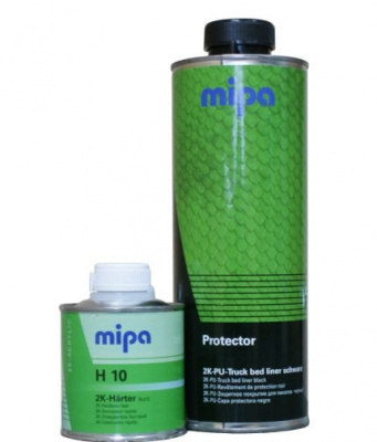 Защитное покрытие Mipa Protector 2K-PU черное 750мл +отвердитель H10 250мл фото в интернет магазине Новакрас.ру